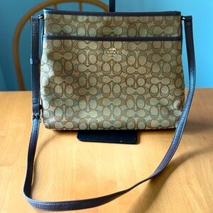 Coach Brown and Tan Crossbody Bag